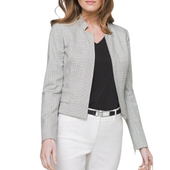White House Black Market Jackets & Blazers - White House Black Market Womens 14 Cropped Full Zip Blazer Jacket
